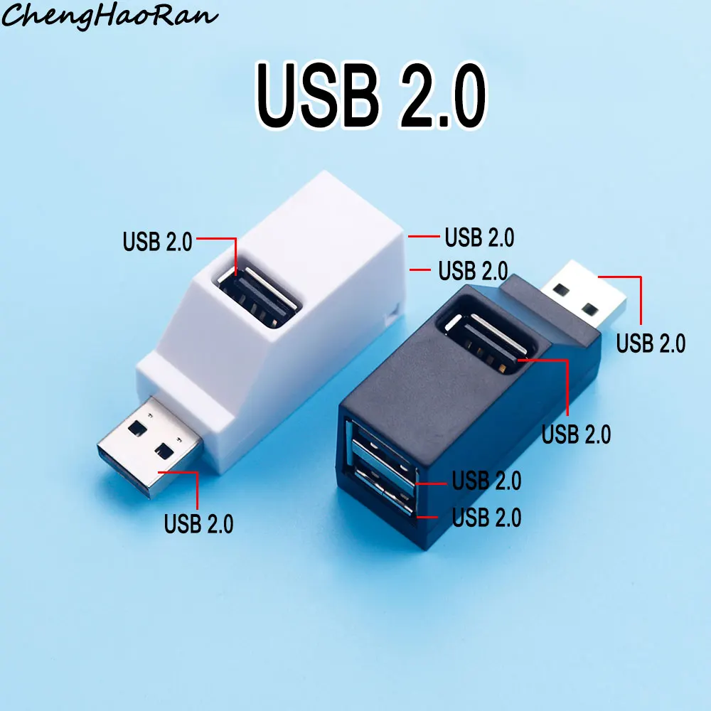 1 Stück USB 2.0 3.0 Hub mit 3 Anschlüssen, Tragbarer Schneller Datenübertragungs-USB-Verteiler für Computer und Laptop, Dockingstation 2.0 3.0 Hub-Adapter – Detail 3