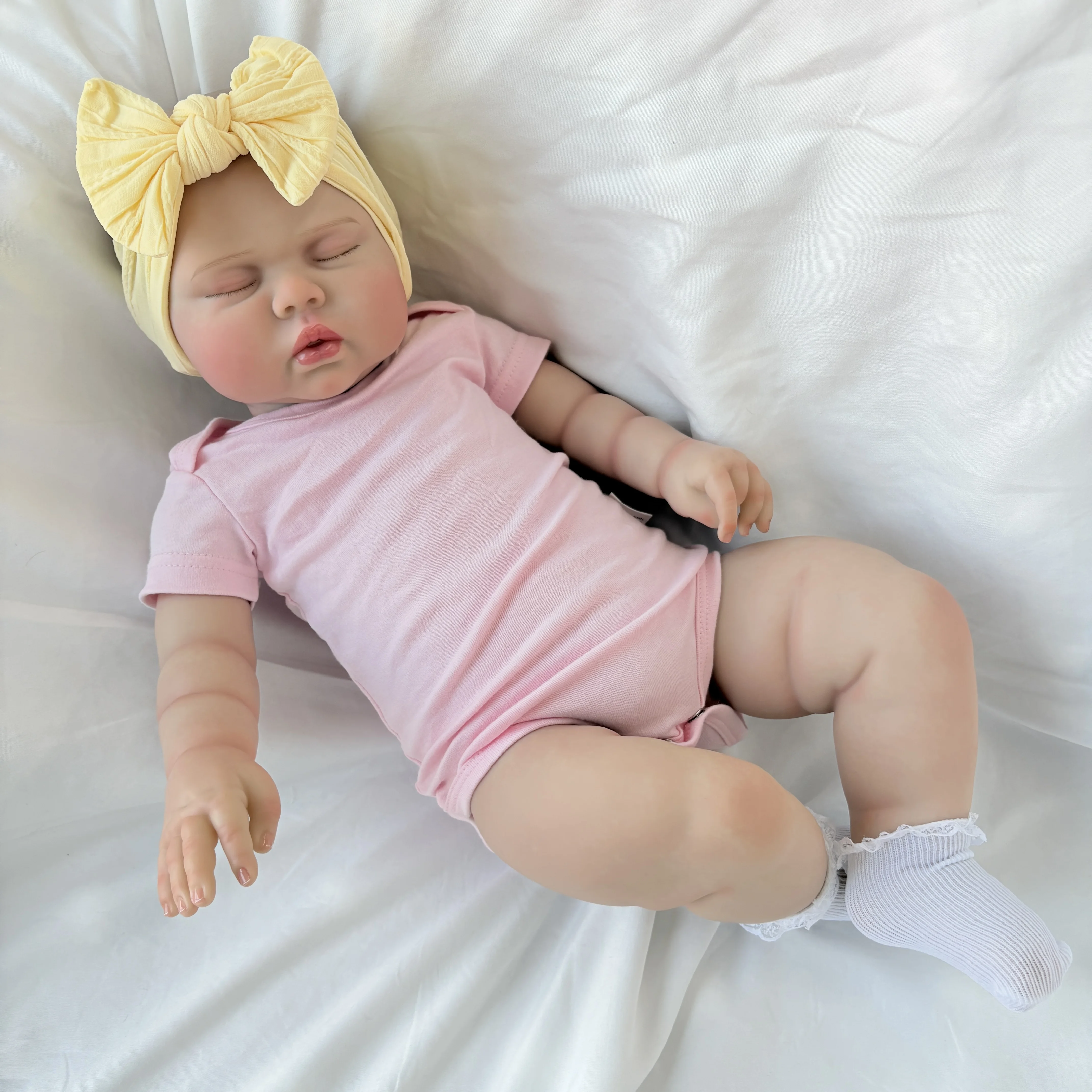 NPK 24'' High Quality Real Looking 3D Skin Multiple Layers Painting Pickle Reborn Bebe Lifelike Baby Dolls Gift for Children