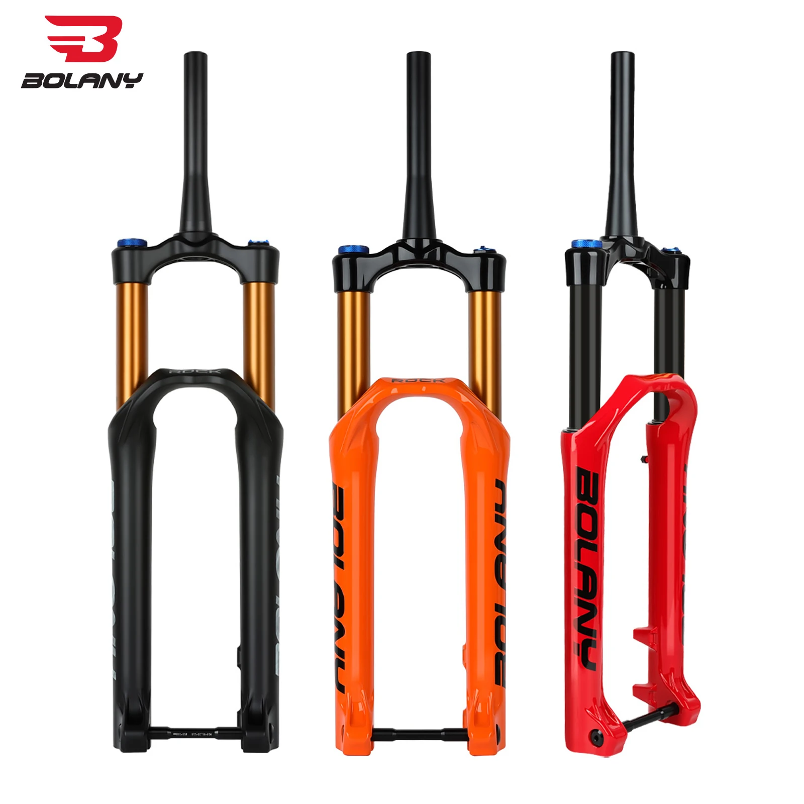 

BOLANY 38mm Inter Tube Bike Fork MTB Air Fork 27.5/29 inch 160mm Trave MTB Suspension Damping Rebound Adjustable 15x110mm Boost