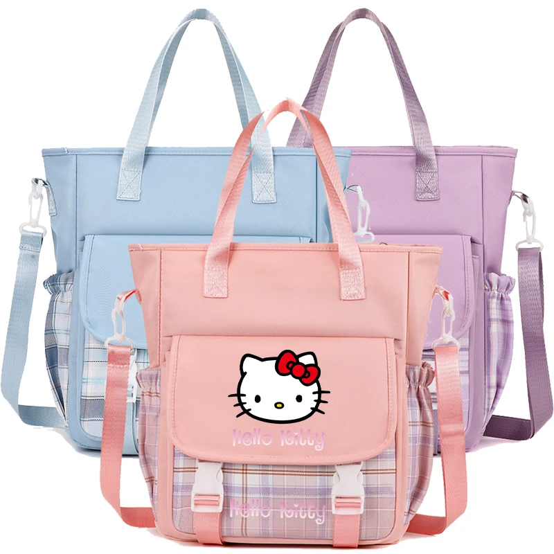 

Hello Kitty Handbag Carrying Bag Commuter Bag for Teenager Girl Boy Back To School Bag Women Leisure Shoulder Bag Anime Tote Bag