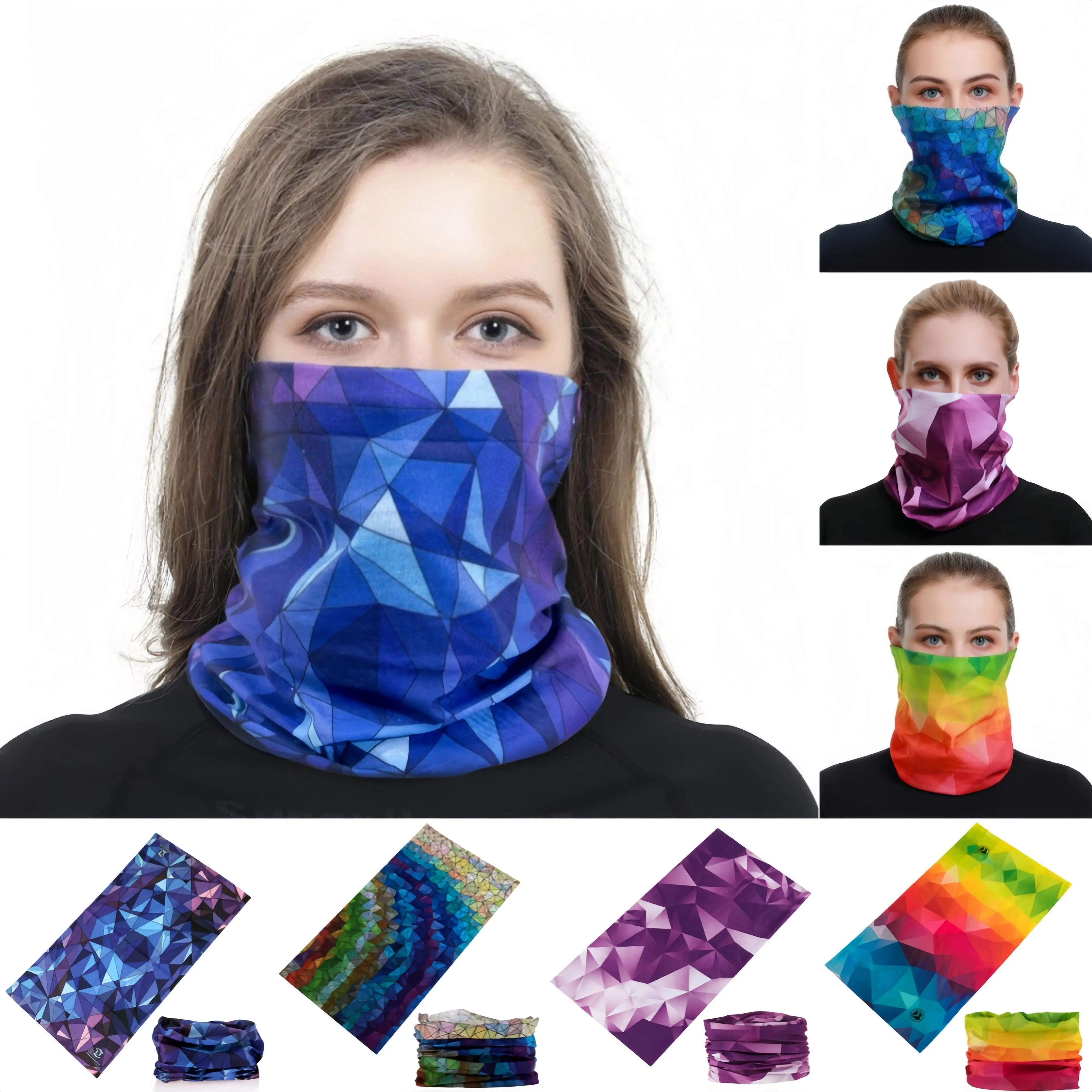 Magic Seamless Bandanas para Homens e Mulheres, Ciclismo Face Shield Mask, Balaclava, Headbands, Lenço, Headbands, Lenço, Bandanas, Bicicleta, Moto,