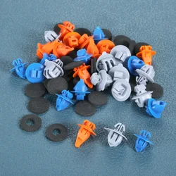 60pcs For Toyota Prado 120 4Runner /FJ Cruiser Highlander RAV4 Car Mixed Clip Car Front Door Trim Panel Rivet Clip Car Fasteners