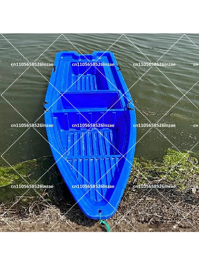 Thickened Double-Layer PVC Fishing Boat, Heavy Duty River Cleaning Flat Boat, Reinforced Inflatable Raft