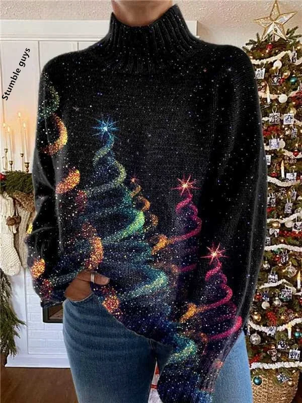 

Осенне-зимний свитер, женский повседневный модный европейско-американский стиль, уютная теплая рождественская толстовка с капюшоном с оленем Санта-Клауса, вязаный топ