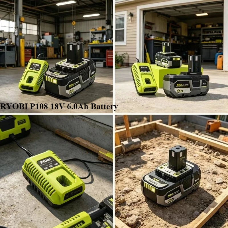 

RYOBI 18V 6.0Ah Battery for ONE+ Power Tools,Replacement Compatible with P104 P107 RB18L50 RB18L20 P108 Lithium-ion Battery
