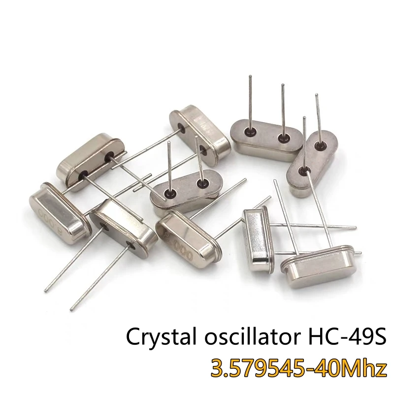 10Pcs/Lot HC49S DIP-2 3.579545-40Mhz 6Mhz 8.000Mhz 12Mhz 16Mhz 20Mhz 24 27Mhz Quartz Crystal Resonator Passive Oscillator HC49S