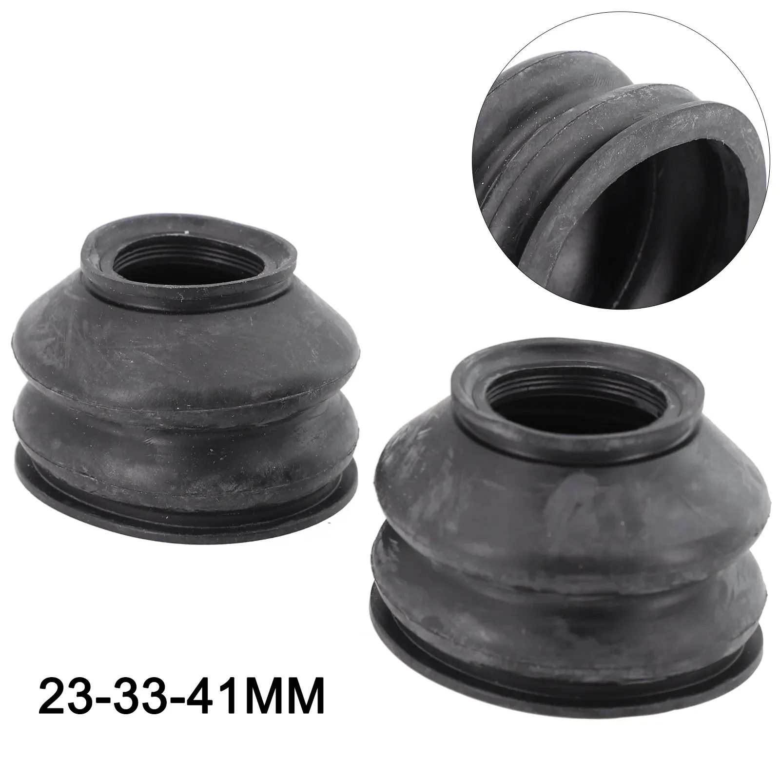 High Quality Replacement Useful Brand New Ball Joint Cover Kitskits 23*33*41MM 2pcs/Set Accessories Black Clip-On Dust Boots