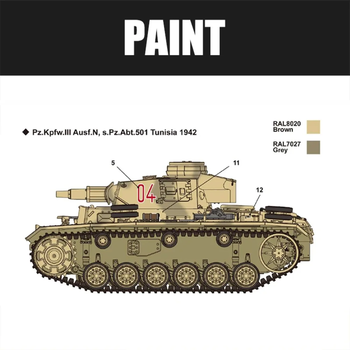 

Академия 13567 Panzer III Ausf в масштабе 1/355. Комплект пластиковой модели танка N Africa Korps для сборки