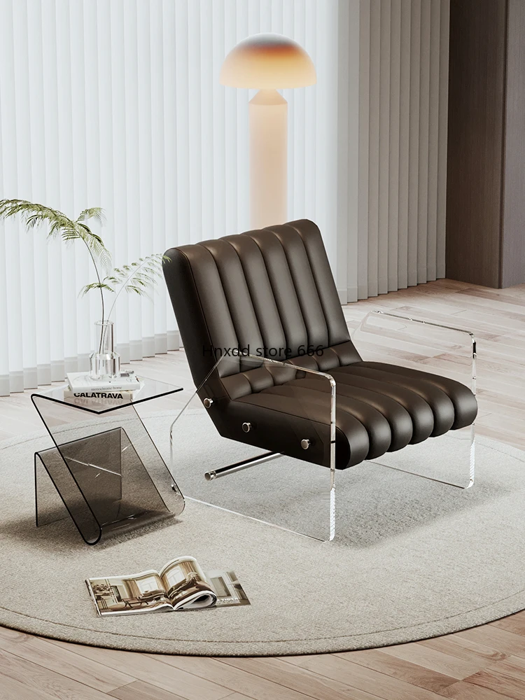 Suspended transparent acrylic single sofa leisure chair
