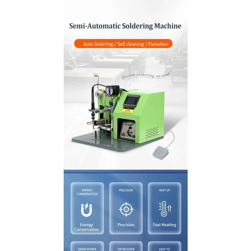 Semi Automatic Wire Soldering Machine Electronic Products Machinery Semi Automatic Wire Cutting Stripping Soldering Machine