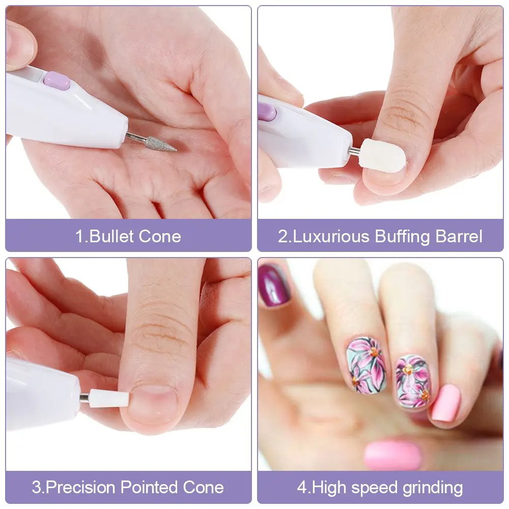 Professional five-in-one drill, nail sharpener, beauty treatment, manicure and pedicure set nail salon supplies and tools