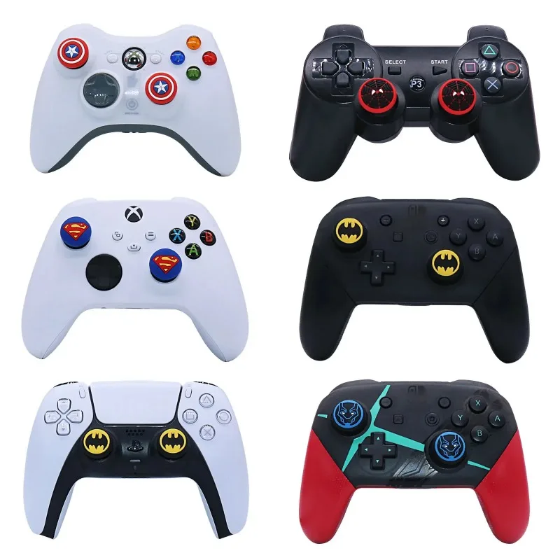 1 par de tapas de agarre para pulgar para PS4, PS5, Playstation Spiderman 5, Xbox Series XS, accesorios para controlador de Joystick de juego