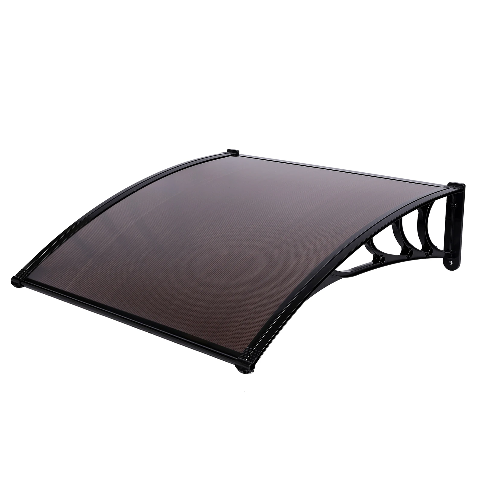 100 x 100 Household Application Door & Window Rain Cover Eaves Canopy Brown & Black Bracket