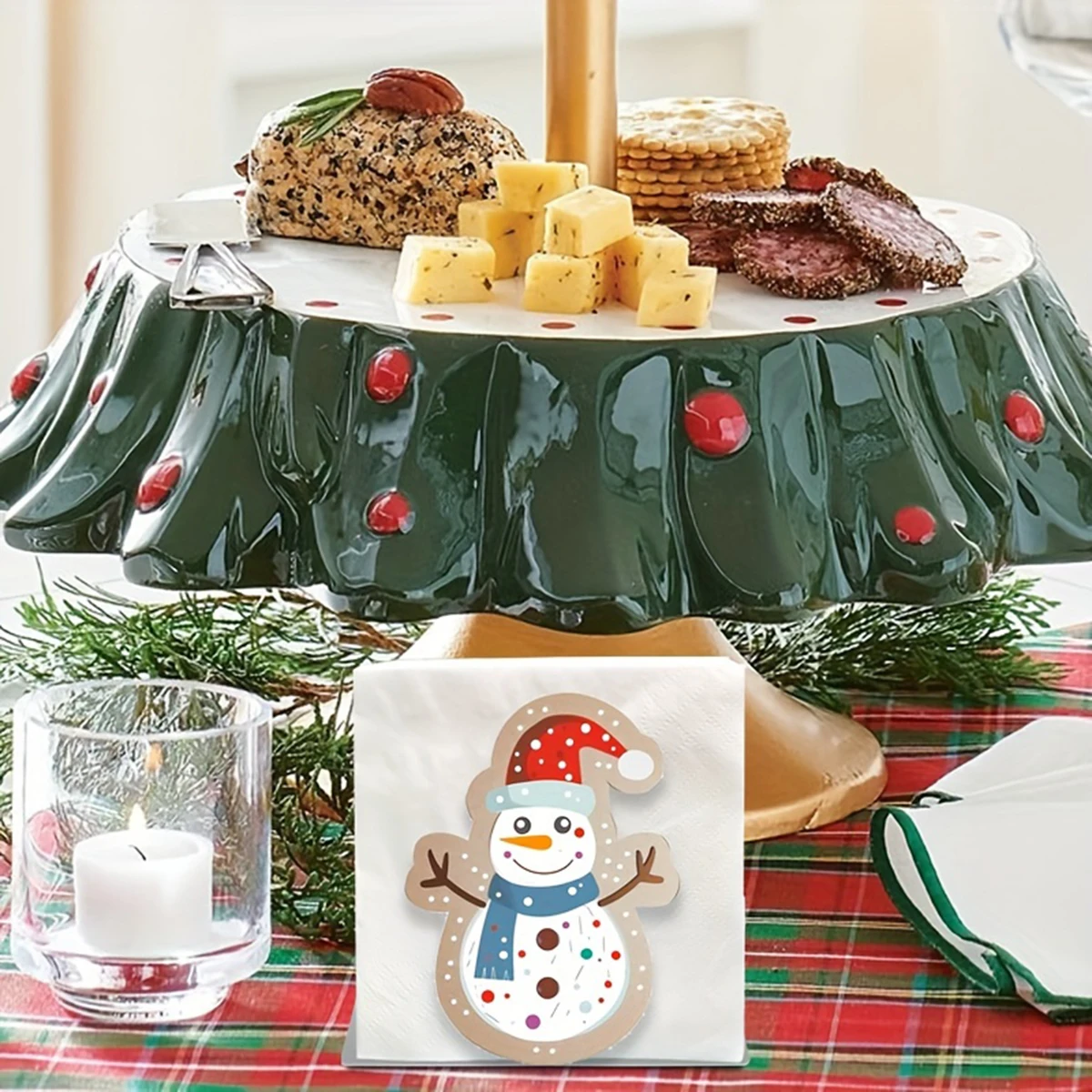 Soporte de pañuelos con forma de muñeco de nieve para mesa de comedor, cocina, granja, restaurante, decoración Interior, 1 unidad