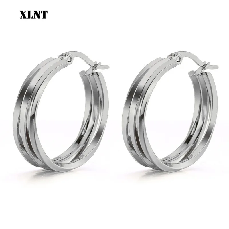 XLNT Trendy Fashion Elegant Hoop Earring Woman 2019 New Vintage Gold Color Cheap korean Statement Earrings Accessories brincos