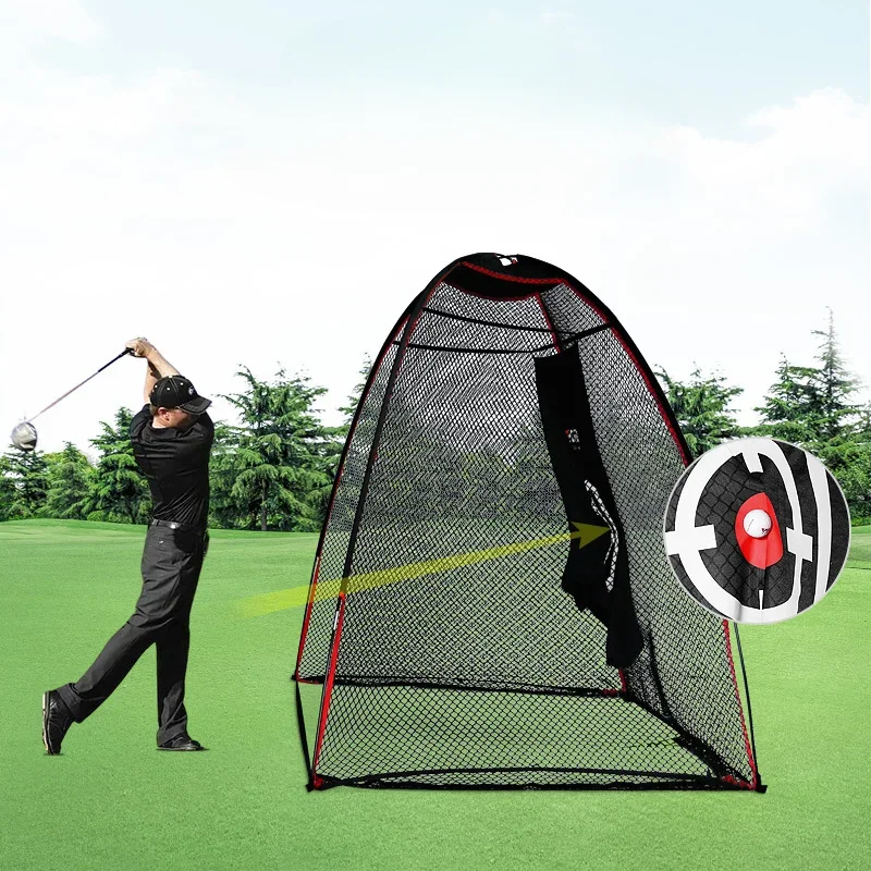 PGM Indoor Outdoor Golf Super Durable Practice Net Swing Chip Trainer Fiber Rod/warp Knitted Mesh/oxford Cloth Golf Accessories