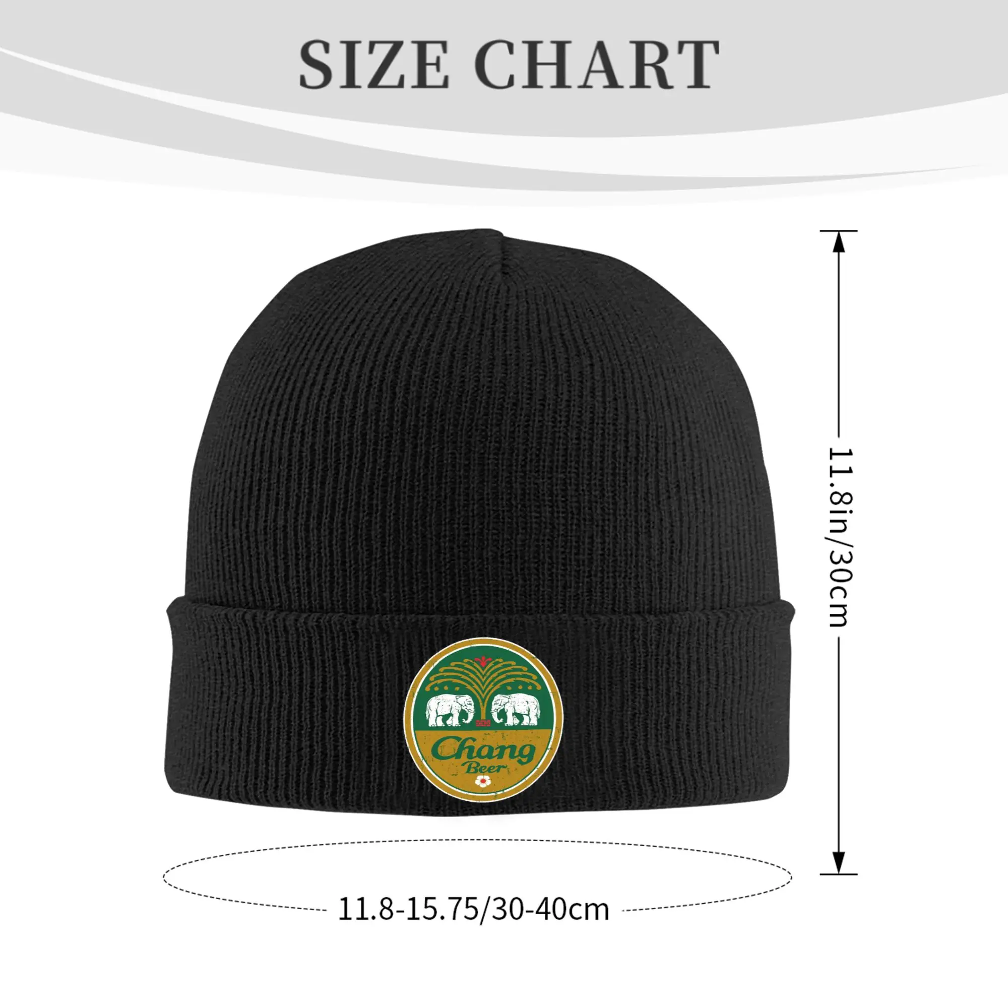 Vintage Style Chang Beer  Winter Skullies Beanies Hat Warm Autumn Knitted Hats Bonnet Caps for Women Men