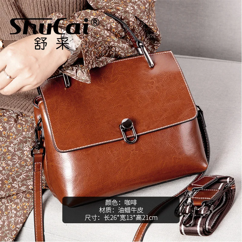 

Cowhide Shell Bag Fashion Shoulder Handbag Female Genuine Leather Women's Bag Crossbody Bag