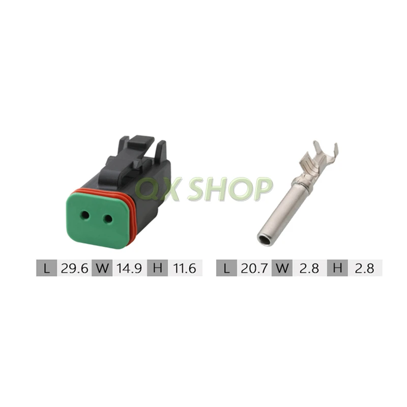 1/5/10 Set 2-Pin Deutsch DT06-2S plug For excavator car headlight、sensors、solenoid valve Waterproof Electrical plug connectors