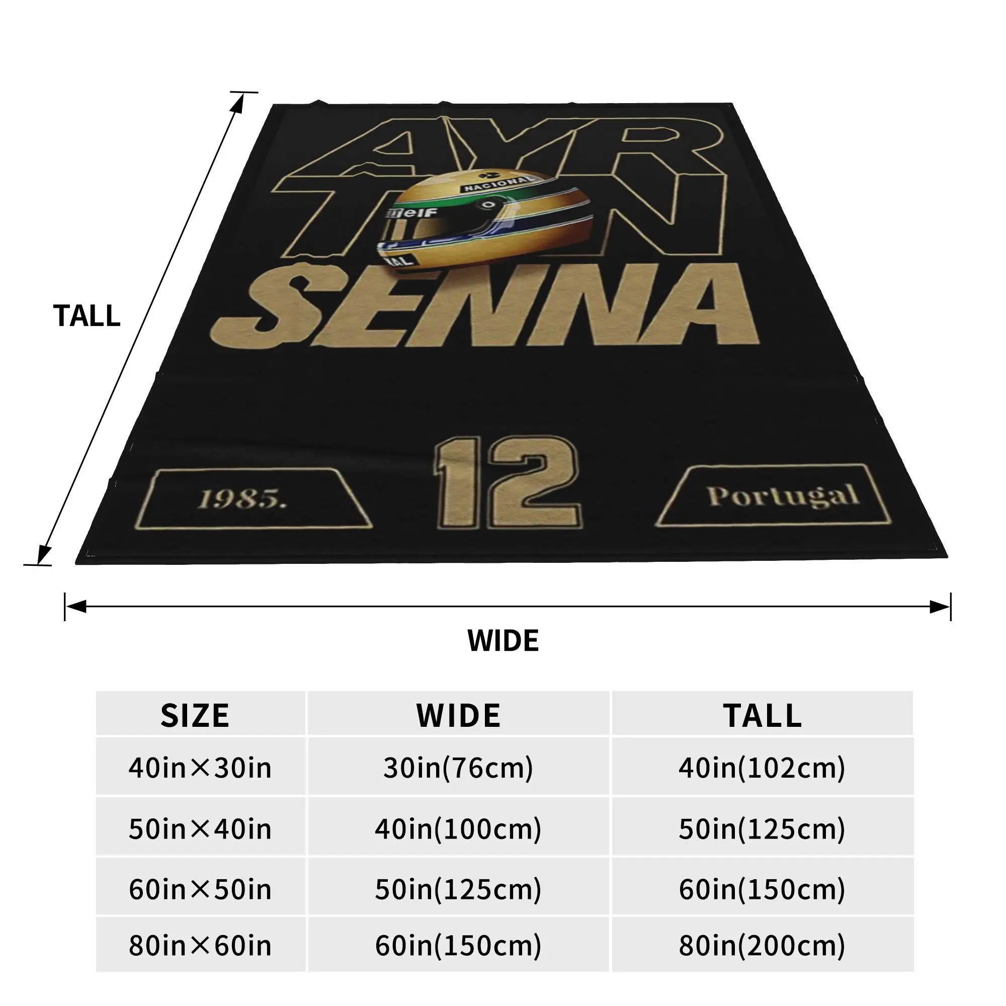 Flannel Throw Blanket Ayrton Senna 1991 Helmet Racing Warm Plush Blankets Soft Bedspread for Bed Living room Home Picnic Sofa