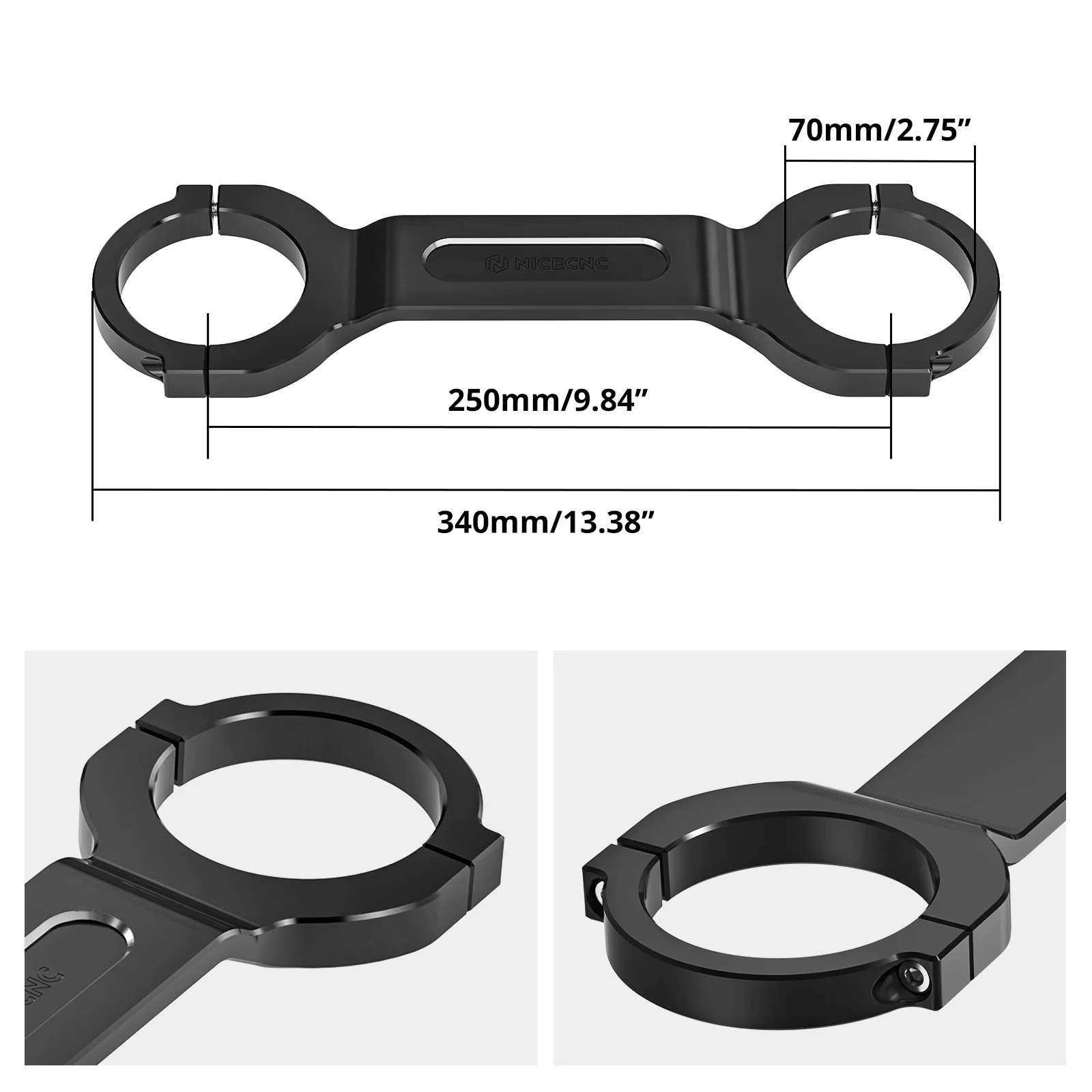 For Harley Dyna Super Glide FXD Fat Bob FXDF Fork Brace Stabilizer Super Glide FXD Custom FXDC 2006-2014 Fat Bob FXDF 2008-2017 - view 2