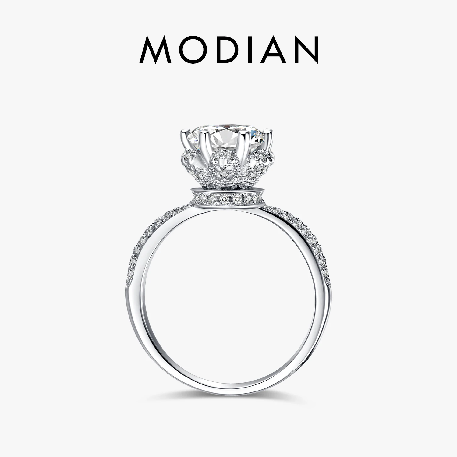 

Новое модное классическое обручальное кольцо из стерлингового серебра 925 пробы с фианитами, ювелирное украшение для вечеринок, помолвочные брендовые кольца для женщин, подарок