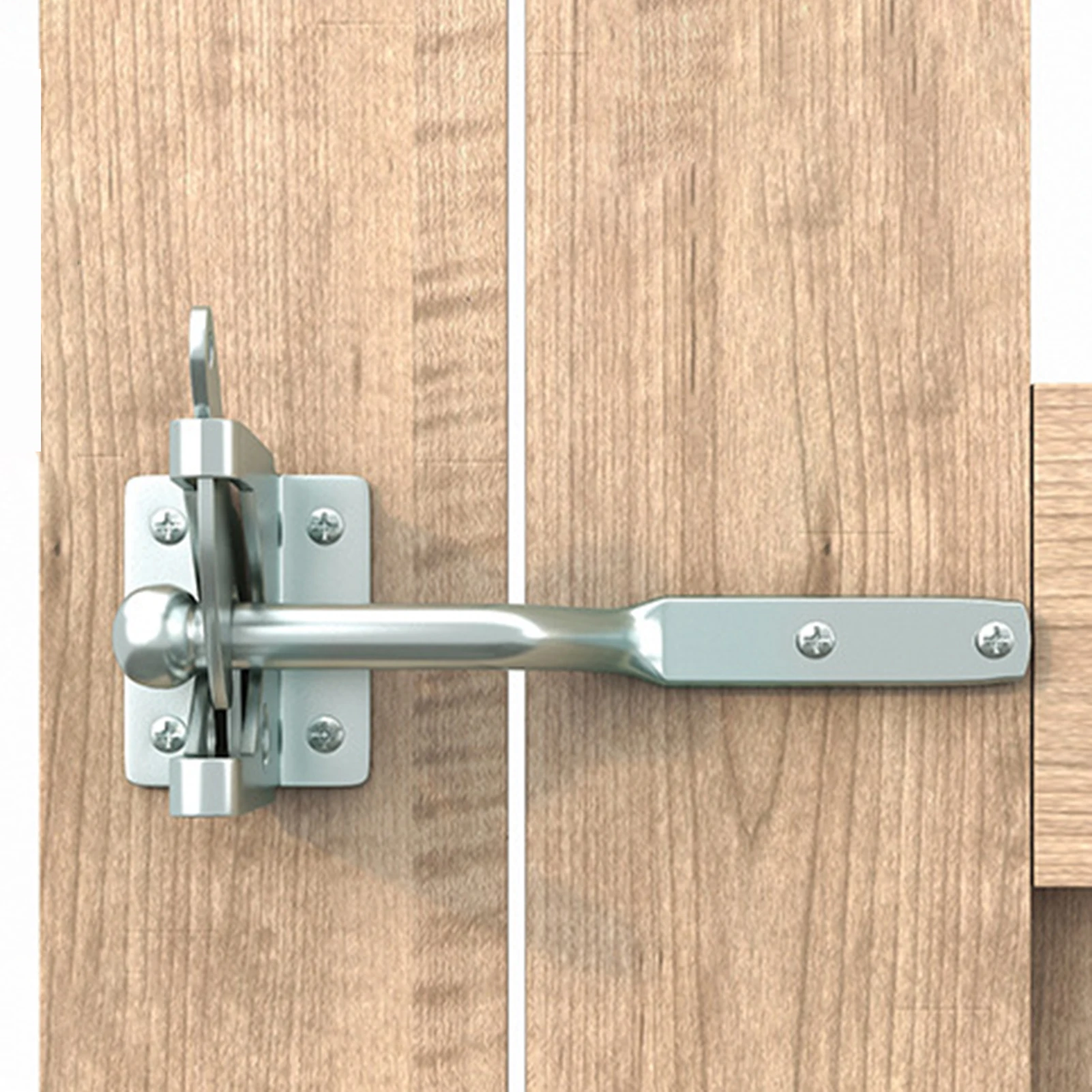 

Steel Fence Lock Easy Install Rustic Decor Self Locking Door Latch Hardware Gate Latch for Garden Pasture Outdoor Wood Fence