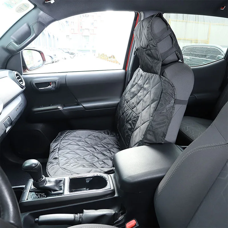 

Black Car Co-pilot Seat Cover Waterproof Pet Mat Interior Car Accessories For Toyota Tacoma 2016-2022