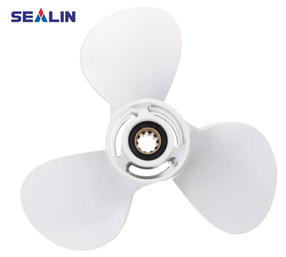 

664-45941-01-EL Костюм гребного винта для лодки для Yamaha 9 7/8X9, алюминиевая опора 25-30 л.с., 3 лопасти, 10 зубьев, Rh