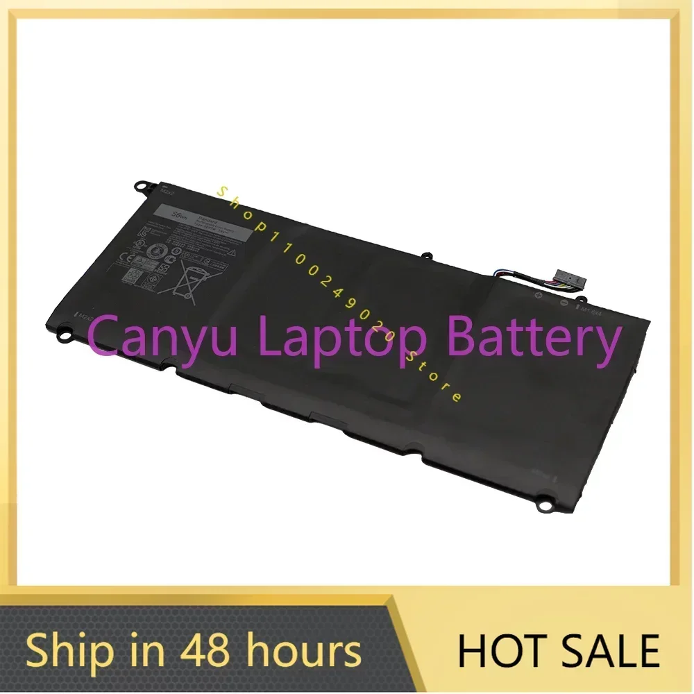 2024 90V7W JHXPY 090V7W JD25G   For  XPS 13 9343 9350 13D-9343 0N7T6 DIN02 P54G 0DRRP RWT1R 7.6V 56Wh 7300mAh Laptop battery