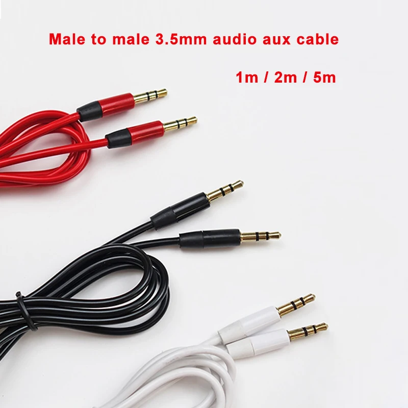 Male to male 3.5mm audio aux cable 1m 35 jack to 3.5 mm jack Car aux cable for iPhone headphone beats speaker aux cord MP3/4