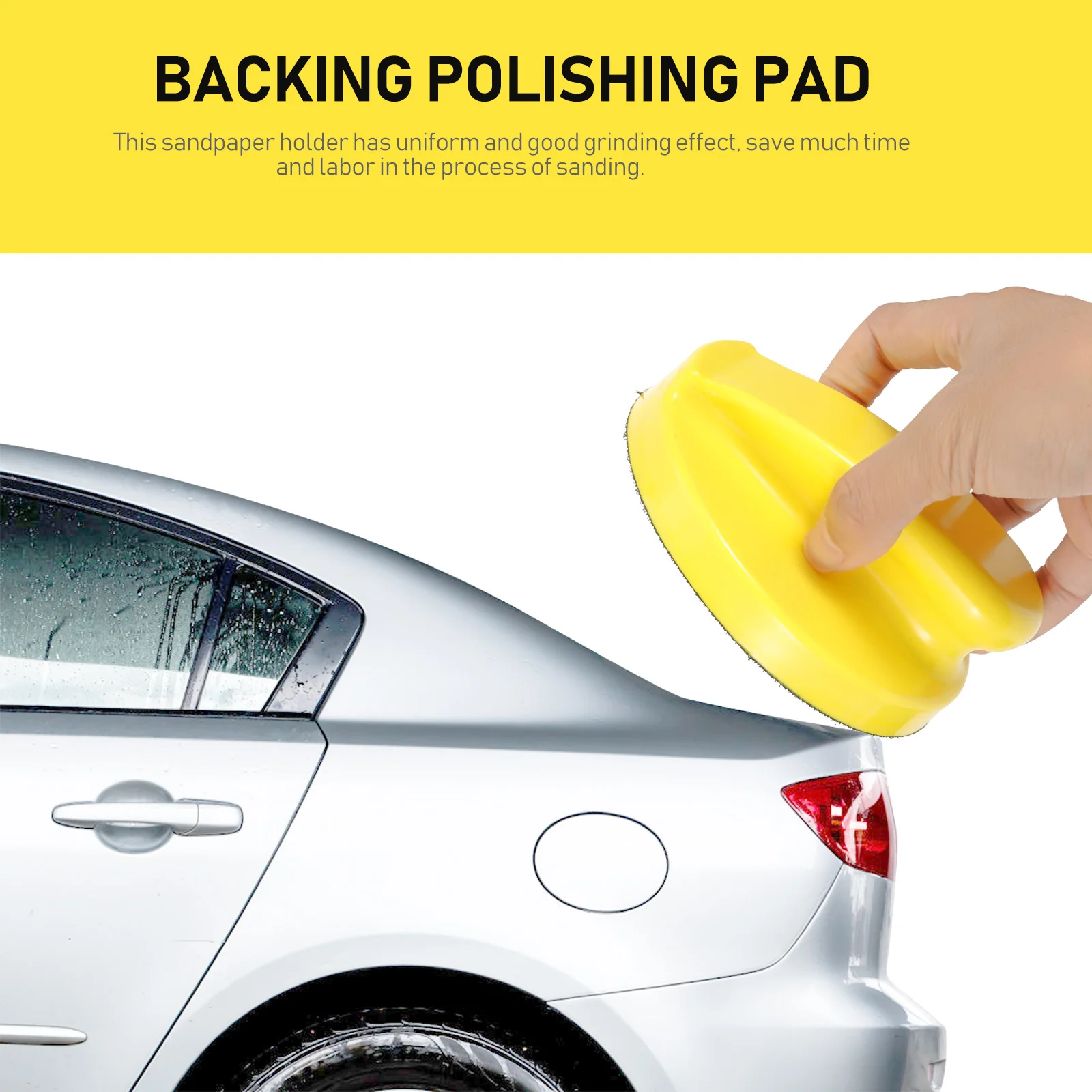 2 pezzi disco per lucidatura S pad cerniere in PU tamponi per lucidatura per trapano leggero abrasivo posteriore S carta legno manutenzione auto domestica