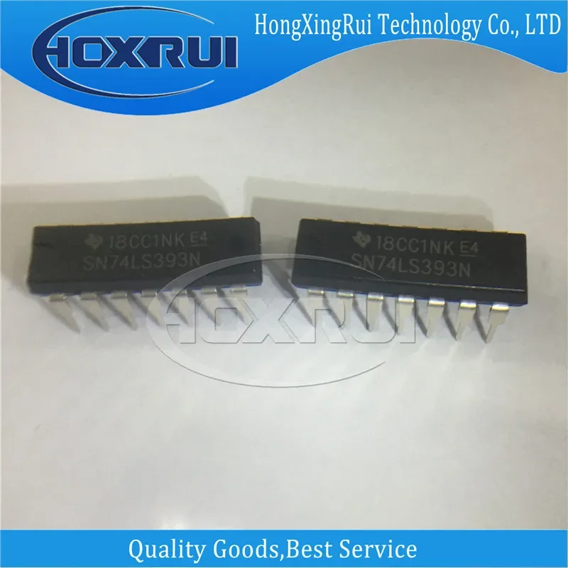 

SN74LS393N DIP-14 Logic chip, dual 4-bit binary counter