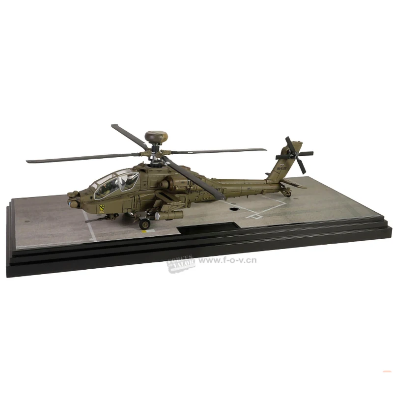 FOV 1:72 Scale US Army Long Bow Apache AH-64D Military Fighter Model Diecast Alloy Ornament Collection Souvenir Classic Toy Gift