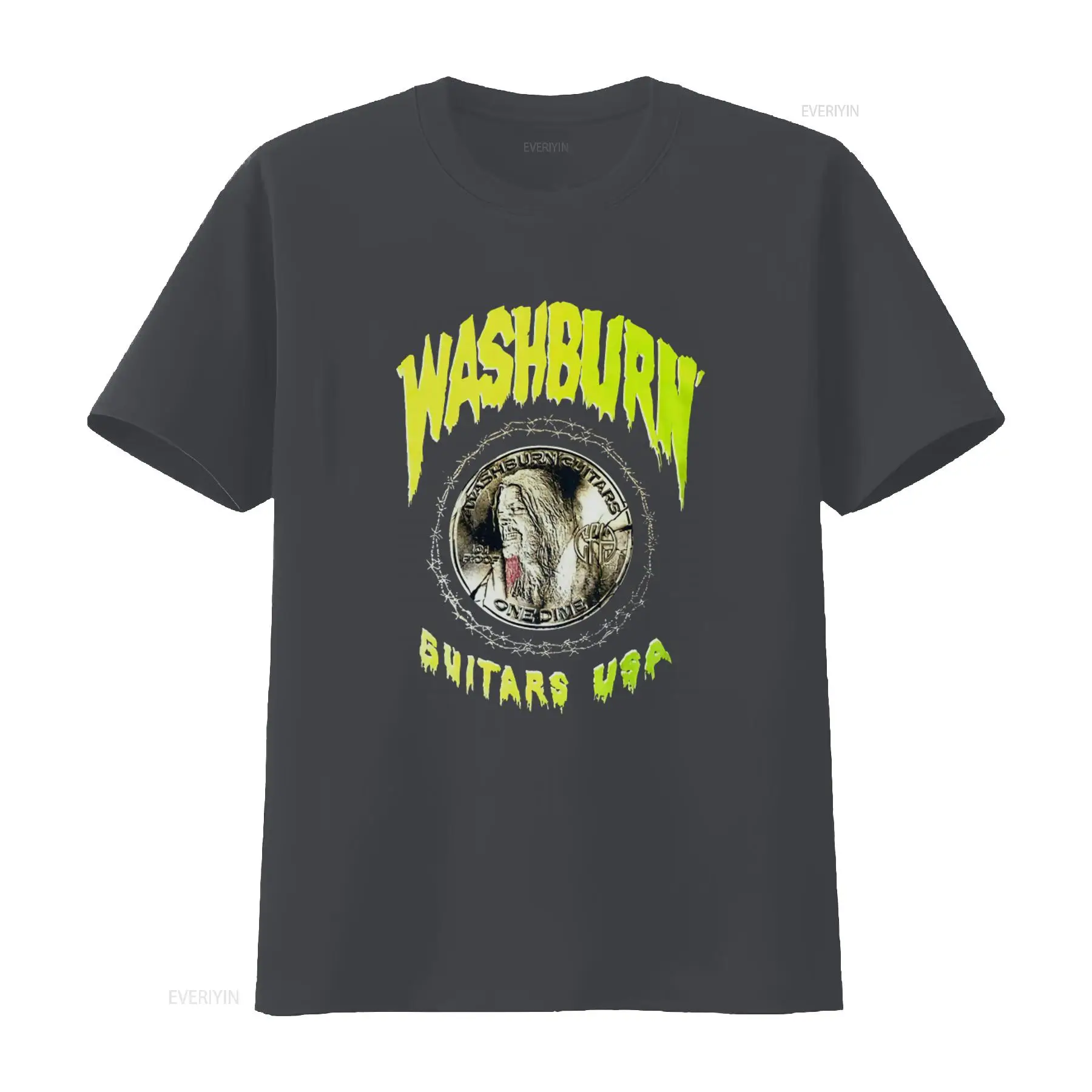 Washburn Guitars USA T Shirt with Dimebag Darrell and Barbed Wire