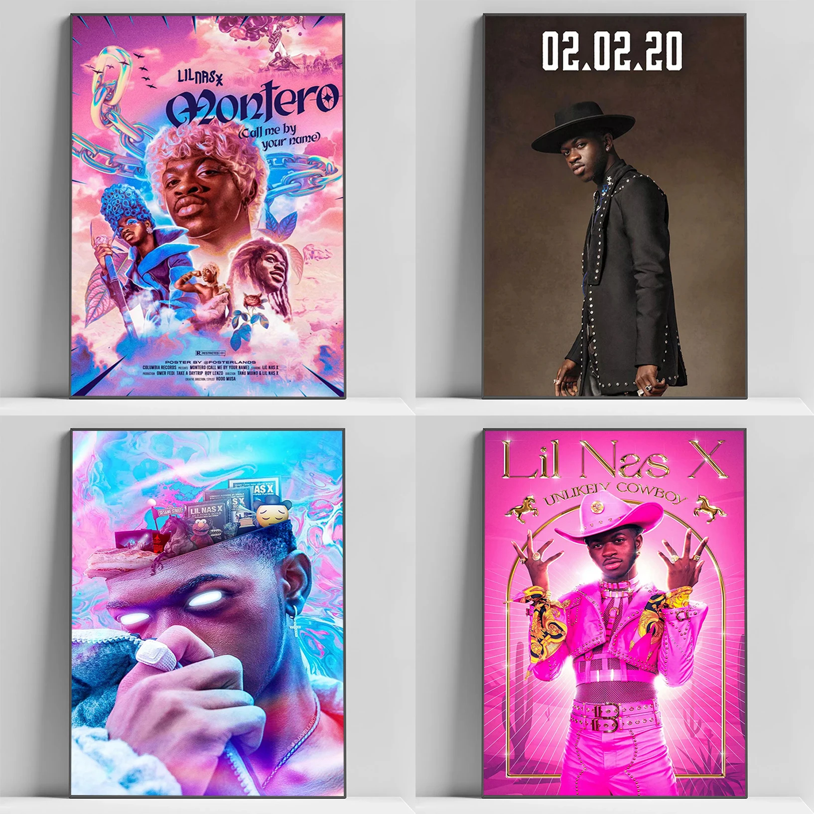 American Rapper L-Lil Nas X Poster Painting on Canvas Posters for Wall Decororation Living Room Decoration Home Decor Art Print