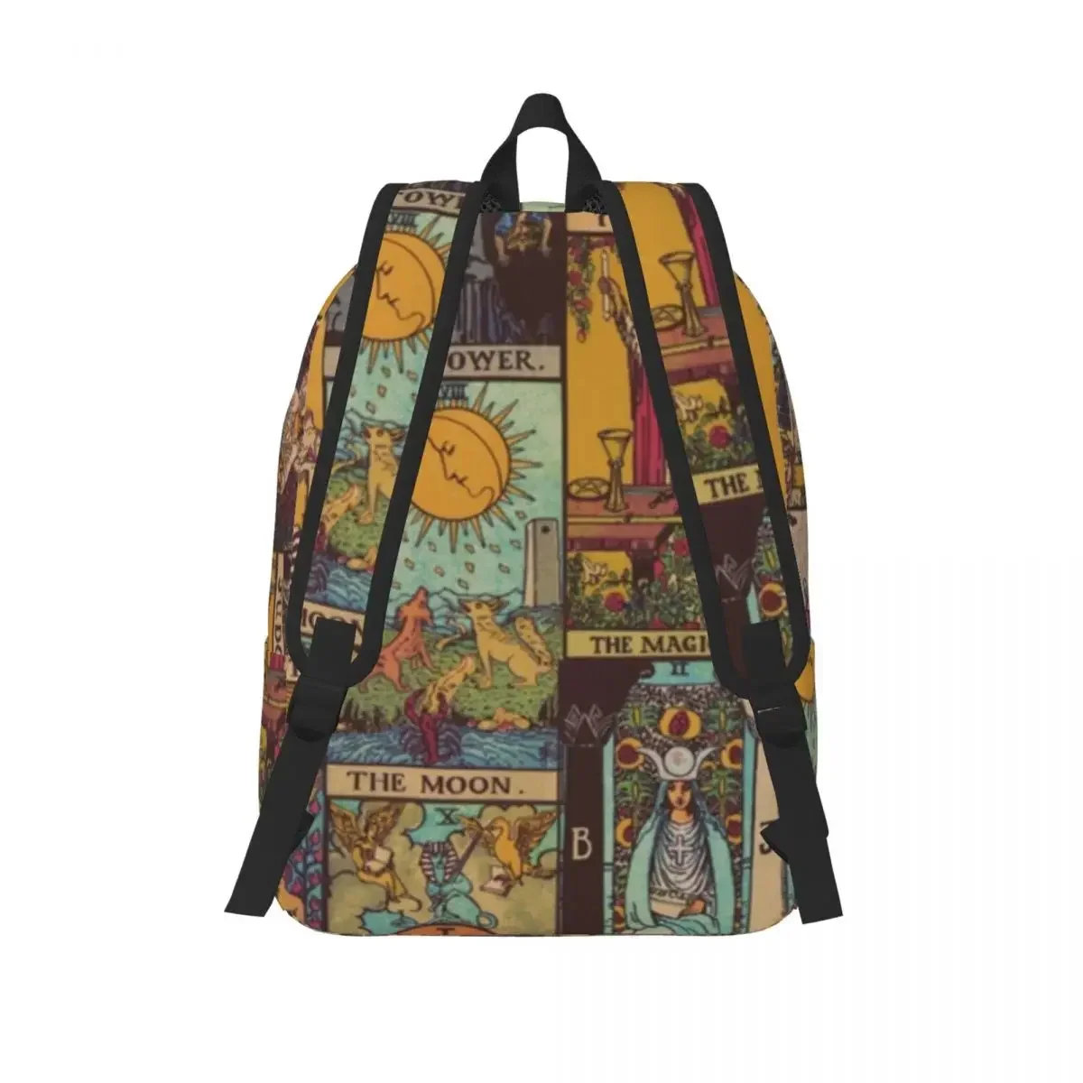 Tarot Patchwork กระเป๋าเป้สะพายหลัง Boy Vintage พิมพ์กระเป๋าเป้สะพายหลังโพลีเอสเตอร์ Kawaii โรงเรียนกระเป๋าวิทยาลัยออกแบบ Rucksack คริสต์มาสของขวัญ