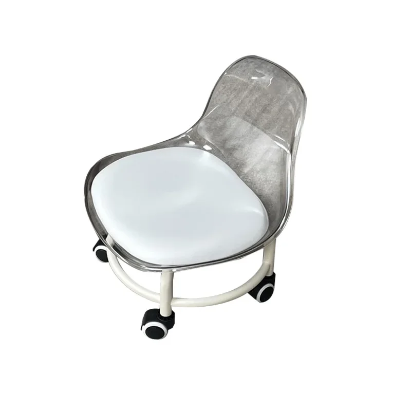 Chair transparent household boy lazy roller skating rotating universal wheel low living room backrest boy