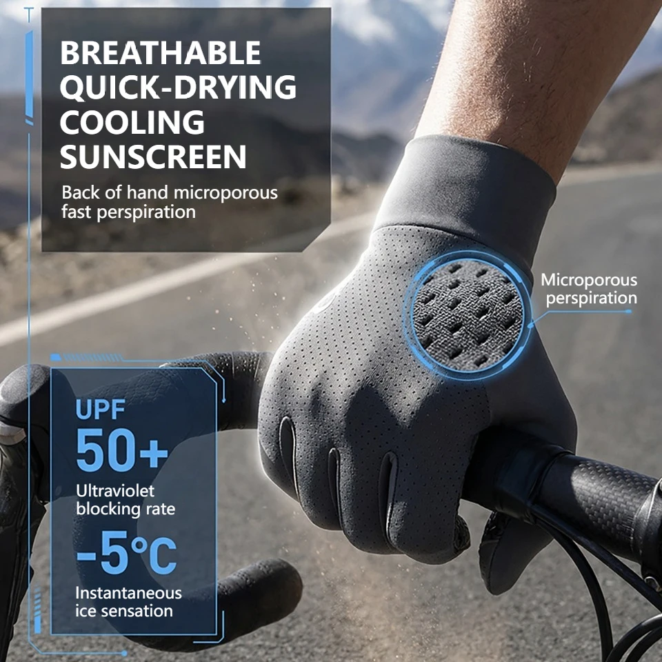 GOBYGO Cycling Gloves Breathable Non-Slip Wear-Resistant Half Finger Sports Gloves Outdoor Hiking Motorcycle Riding Equipment