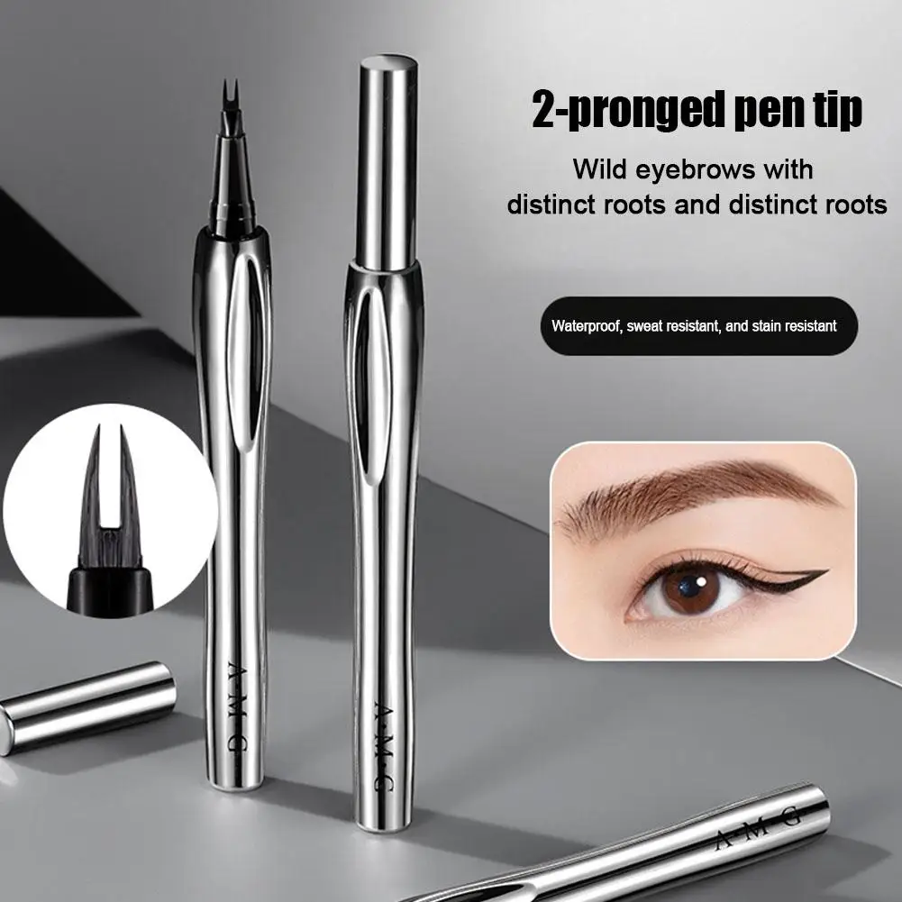 2 Vorken Vloeibare Wenkbrauw Pen Onderste Wimper Eyeliner Aegyo-sal Haarlijn Potlood Waterdicht Natuurlijke Wilde Wenkbrauwen Ogen Schoonheid