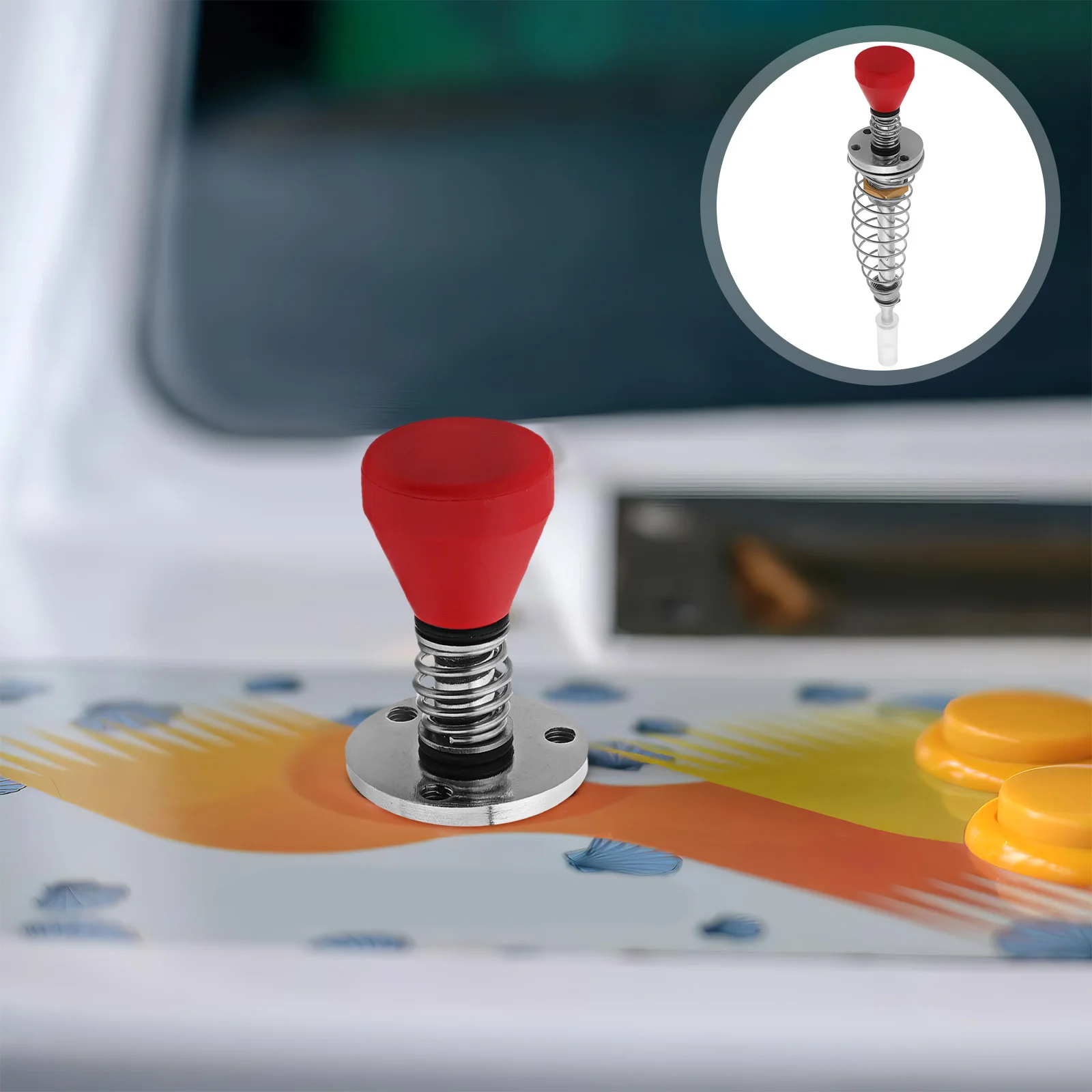 

Pinball Shooter Handle Durable Alloy Head Large Rod Red Loaded For Arcade Game Machine Repair Replacement