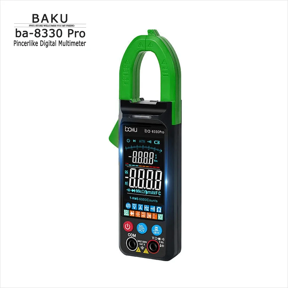 

Multimeter BAKU Ba-8330 Pro Clamp Shaped Digital Multimeter Voltage and Current Testing, Electrician Maintenance Instruments