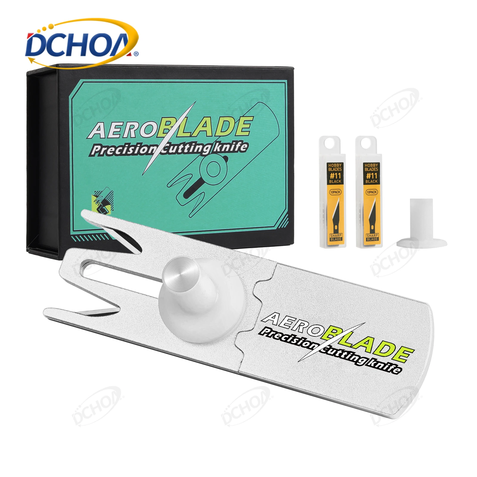 

DCHOA двухлезвийный микропрецизионный инструмент для резки автомобильного тонирования, тонировочная пленка для окон автомобиля, углеродное волокно, виниловая пленка, нож для обрезки краев бумаги