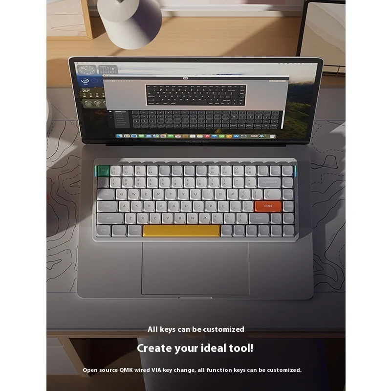 Nuphy Air75 V2 ワイヤレス ドワーフ スイッチ メカニカル キーボード トリモード ホットスワップ 長時間使用 低ノイズ カスタマイズ オフィス キーボード