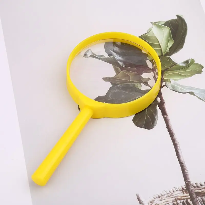 Magnifying Glass Portable Handheld Magnifier 60mm 3X/5X Colorful Reading Loupe Lens Kids Toy Gift Teaching Supplies