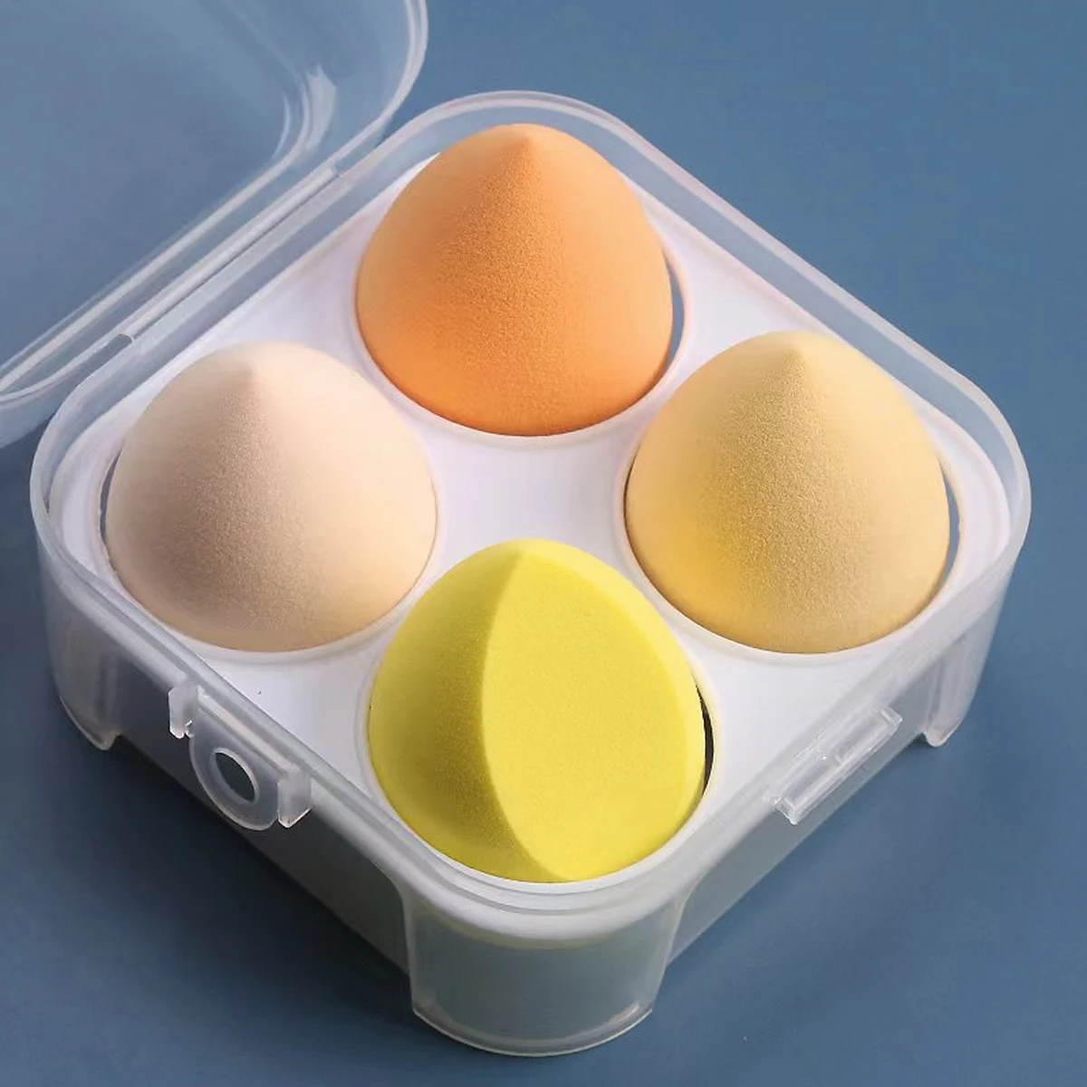 4 pièces de cosmétiques éponge beauté oeuf cosmétiques bouffée fond de teint maquillage éponge accessoires de maquillage outils de beauté peau douce