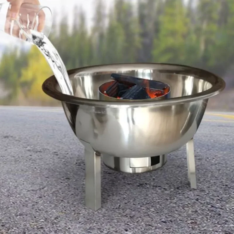 Stainless Steel Smokeless Multifunctional Barbecue Charcoal Oven Outdoor Camping Cooking Supplies Accessories Household Stove
