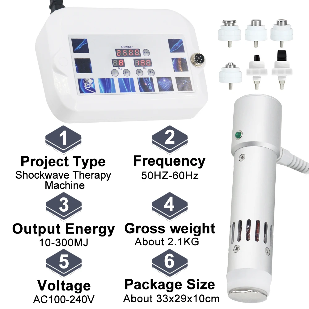 Professional Shock Wave 300MJ For ED Treatment Pain Relief Body Muscle Relaxation Massager Portable Shockwave Therapy Machine