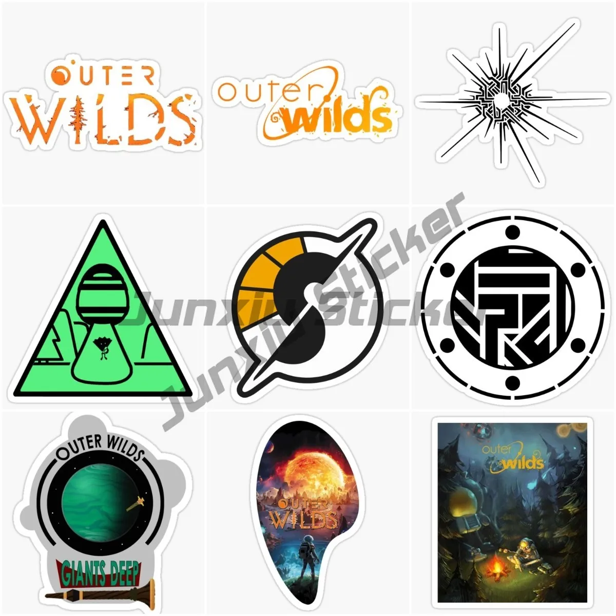 

Outer Wilds Ventures Car Stickers Creative PVC Sticker Decorate Wall Car Window Van Fridge Vinyl Self-adhesive Decal Accessories