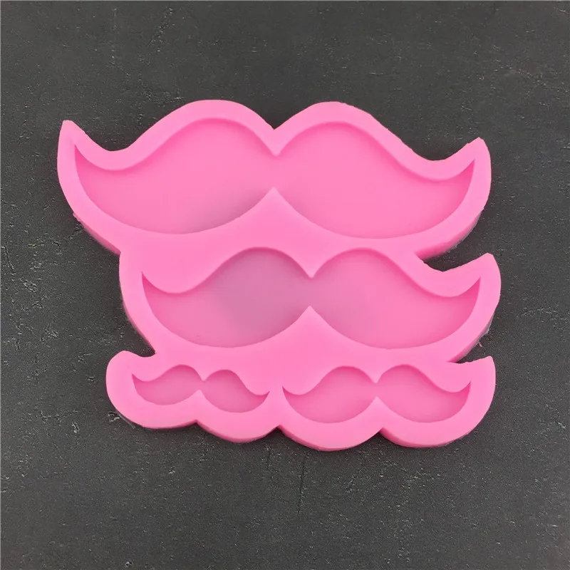 Moustache Straw Topper Silicone Mold DIY Father\'s Day Chocolate Fondant Cake Decorating Tools Keychain Epoxy Resin Clay Moulds